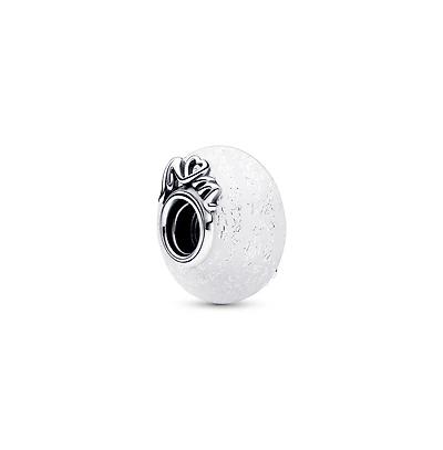 Pandora Glittery White Murano Glass Mom Love Charms