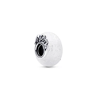 Pandora Glittery White Murano Glass Mom Love Charms