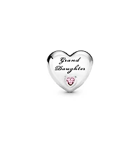 Pandora Sterling Silver Grand Daughter Heart Charms
