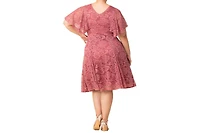 Kiyonna Plus Camille Lace Cocktail Dress