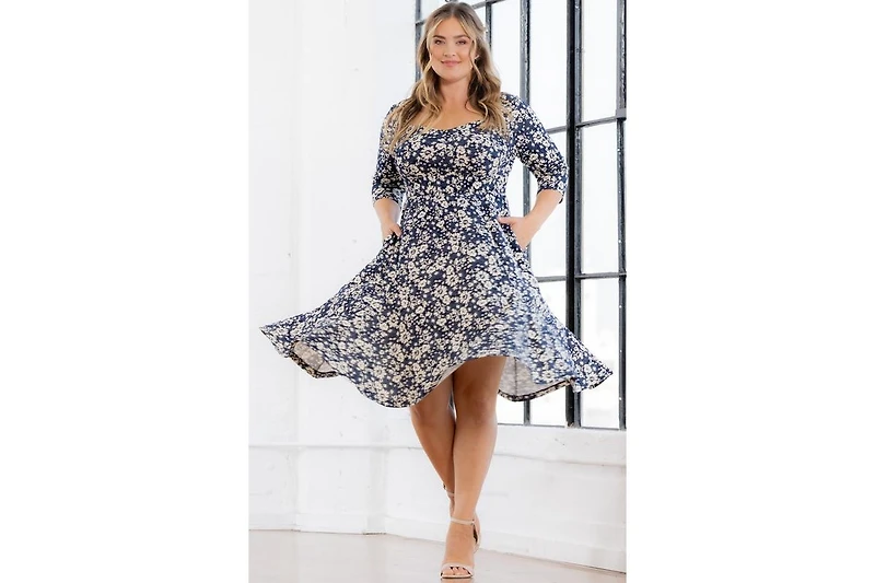 Kiyonna Plus Royal Sweetheart Cocktail Dress