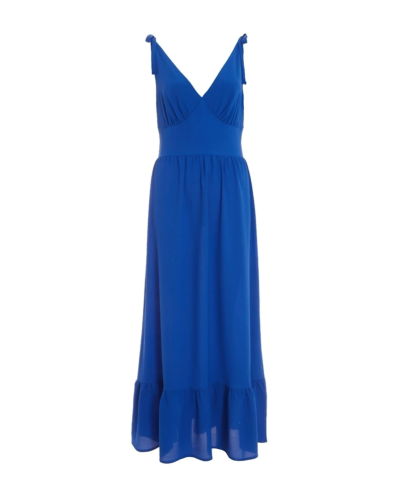 Quiz Women's Bubble Crepe Tie Detail Maxi Dress