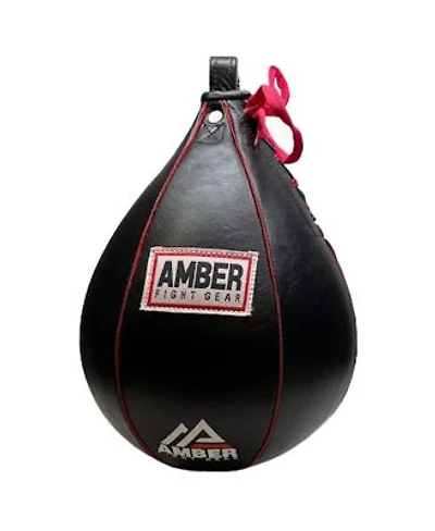 Genuine Leather Speed Bag For Mma Muay Thai Boxing Heavy Duty Punching Ball For Training Reflex Endurance Reinforced Seams Fast Rebound