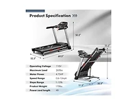 4.75 Hp Folding Treadmill with Auto Incline and 20 Preset Programs