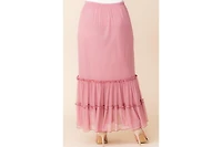 Kiyonna Plus Isla Tiered Mesh Maxi Skirt