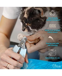 Ocean Plastic by Pt Blue Eco-Friendly Pet Nail Clipper, Sustainable Grooming Tool for Dogs and Cats
