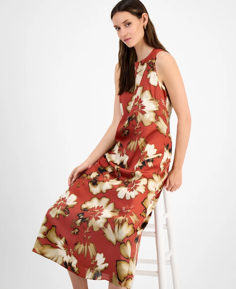 Anne Klein Women's Printed Sleeveless Midi Dress