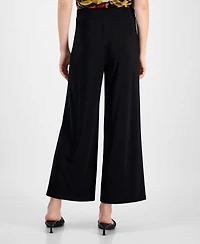 Anne Klein Women's Solid Cropped Pull-On Pallazo Pants