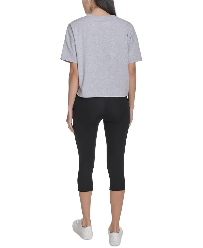 Calvin Klein Performance Women's Cotton Triple-Logo T-Shirt