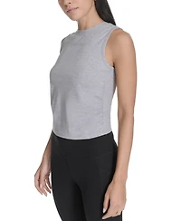 Calvin Klein Women's Ruched Crewneck Logo Tank Top