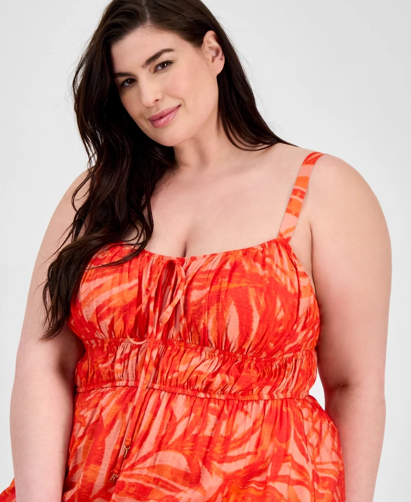 Taylor Plus Tiered Floral-Print Maxi Dress