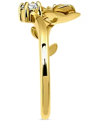 Giani Bernini Cubic Zirconia Rose Adjustable Toe Ring 18k Gold-Plated Sterling Silver (also Silver), Exclusively at Macy's