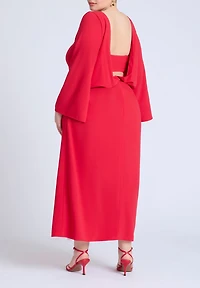 Eloquii Women's Back Drape Maxi Dress