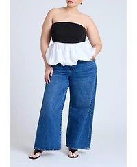 Eloquii Women's Peplum Tube Top
