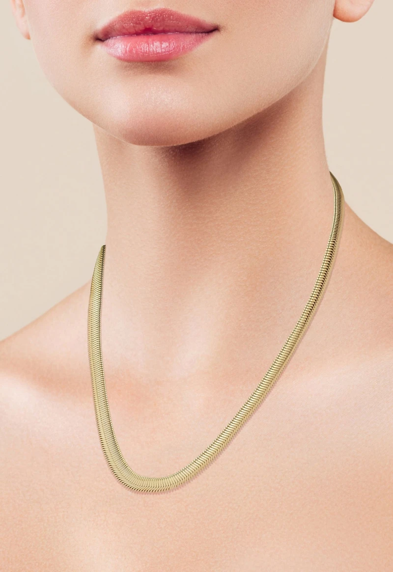 Rachel Zoe Gold Plated 6mm Snake Chain Necklace