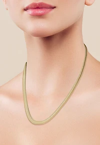 Rachel Zoe Gold Plated 6mm Snake Chain Necklace