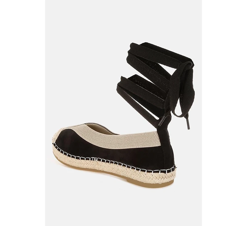 Yalva Microfiber Detachable Lace Espadrilles