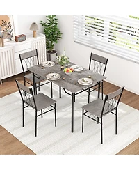 5-Piece Dining Table Set for 4 with Kitchen and Chairs