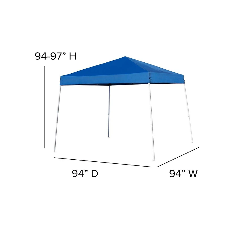 Tamar 10'X10' Weather Resistant, Uv Coated Pop Up Canopy Tent With Reinforced Corners, Height Adjustable Frame And Carry Bag