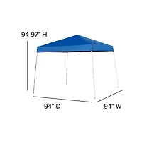 Tamar 10'X10' Weather Resistant, Uv Coated Pop Up Canopy Tent With Reinforced Corners, Height Adjustable Frame And Carry Bag