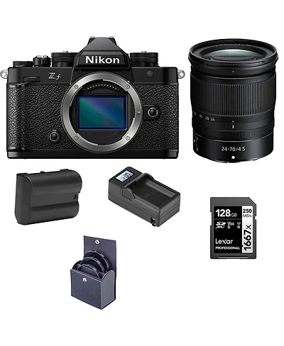 Nikon Z f Mirrorless Camera with Nikkor Z 24-70mm f/4 S Lens, Bundle with 64GB Sdxc Memory Card, En-EL15c Lithium-Ion Battery and 72mm Filter Kit