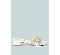 Vacay Babe Lake Como Beaded Slip-On Heels