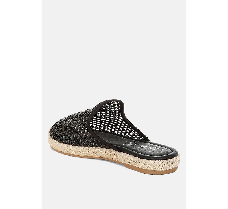 London Rag Nongai Raffia Espadrilles Mules