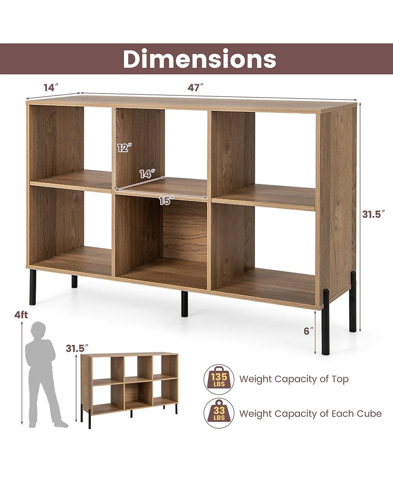 Open-Back Bookshelf with Drawer for Study