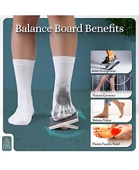 Joroto Foot & Ankle Strengthener Balance Board – Durable Foot Stretcher for Plantar Fasciitis Relief & Foot Health | Exercise Videos & Travel B