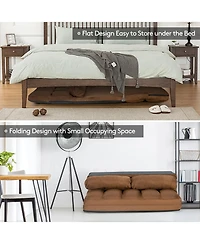 6-Position Foldable Floor Sofa Bed with Detachable Cloth Cover