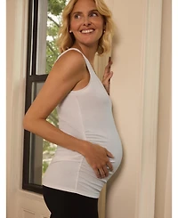 Motherhood Maternity Women's Scoop Neck Side-Ruched Tank Top