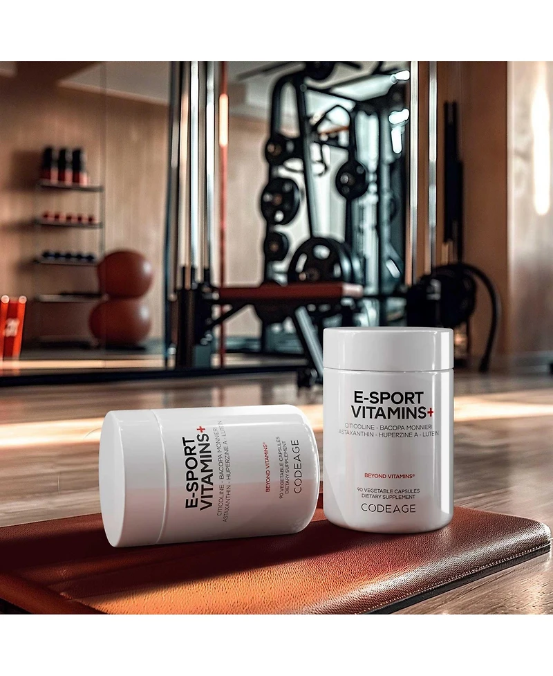 Codeage E-Sport Vitamins+ Citicoline Cognizin, Bacopa Monnieri Supplement, Multivitamins, Astaxanthin, L-Theanine, Ginkgo Biloba, Acetyl-l-Tyrosine, H