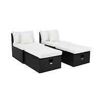 Pramla Outdoor Set With Ottoman