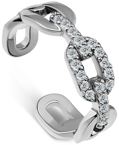 Giani Bernini Cubic Zirconia Link Adjustable Toe Ring in Sterling Silver (also in 18k Gold-Plated Sterling Silver), Exclusively at Macy's