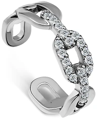 Giani Bernini Cubic Zirconia Link Adjustable Toe Ring in Sterling Silver (also in 18k Gold-Plated Sterling Silver), Exclusively at Macy's