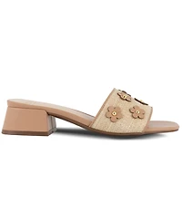 Jones New York Women's Unfloret Flower Block Heel Dress Sandals