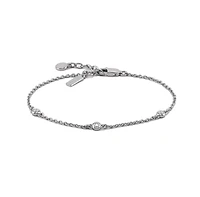 Vincero Women's Sapphire Trio Rolo Chain Bracelet – Sterling Silver Finish