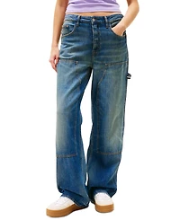 Tommy Jeans Women's Mia Cotton Mid-Rise Relaxed Straight Carpenter