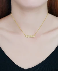 Giani Bernini Cubic Zirconia Mama Pendant Necklace 18k Gold-Plated Sterling Silver (also Silver), 16" + 2" extender, Exclusively at Mac