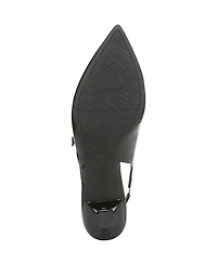 LifeStride Women's Marilyn Pointed Toe Kitten Heel Slingback Pumps