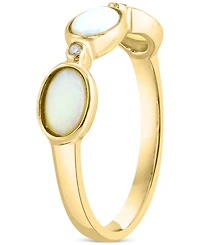 Lali Jewels Opal (3/4 ct. t.w.) & Diamond Accent Ring in 14k Yellow Gold