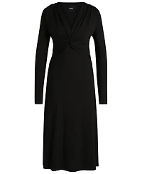 Boss by Hugo Women's Stretch Crepe Twist-Front Dress
