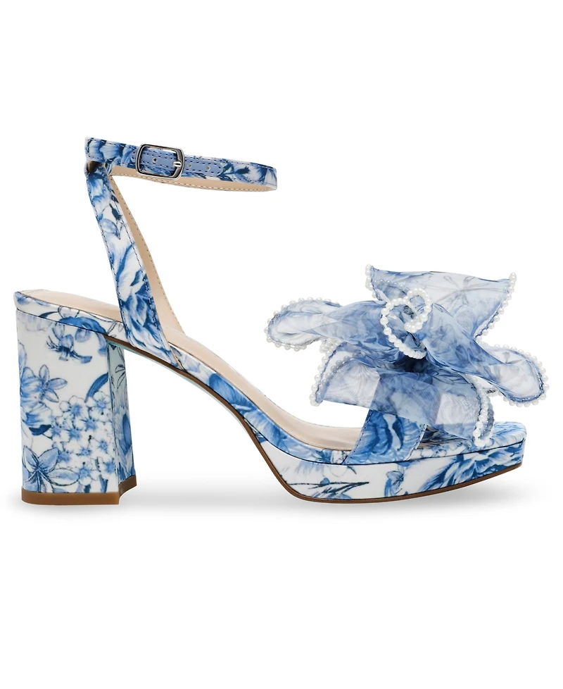 Betsey Johnson Women's Duke Bow Platform Dress Sandals