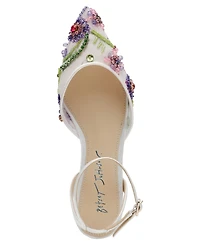 Betsey Johnson Women's Garbo Jeweled Mesh Flats