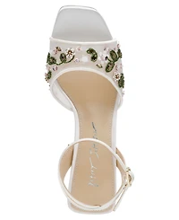 Betsey Johnson Women's Kirra Floral Beaded Platform Dress Sandals