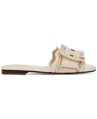 Sam Edelman Women's Bambi Raffia Buckle Slide Sandals