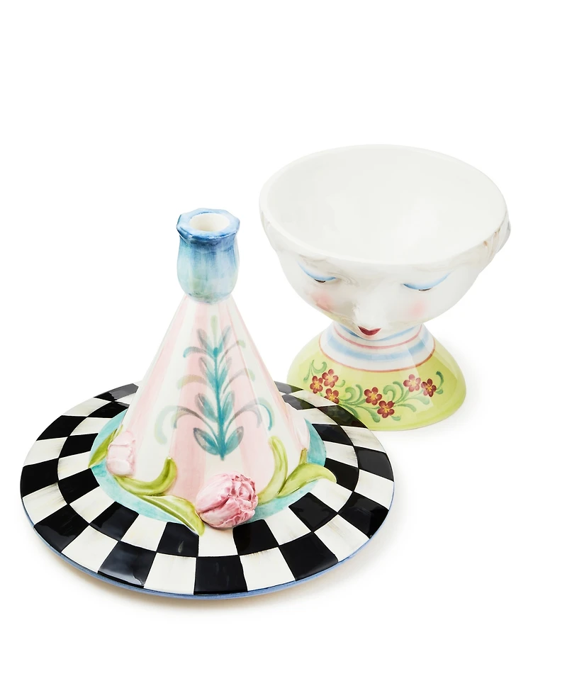 Mackenzie-Childs Rosy Meadow Lady Tulip Lidded Vase
