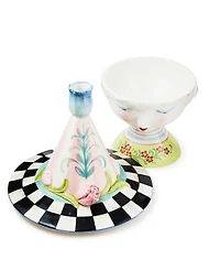 Mackenzie-Childs Rosy Meadow Lady Tulip Lidded Vase