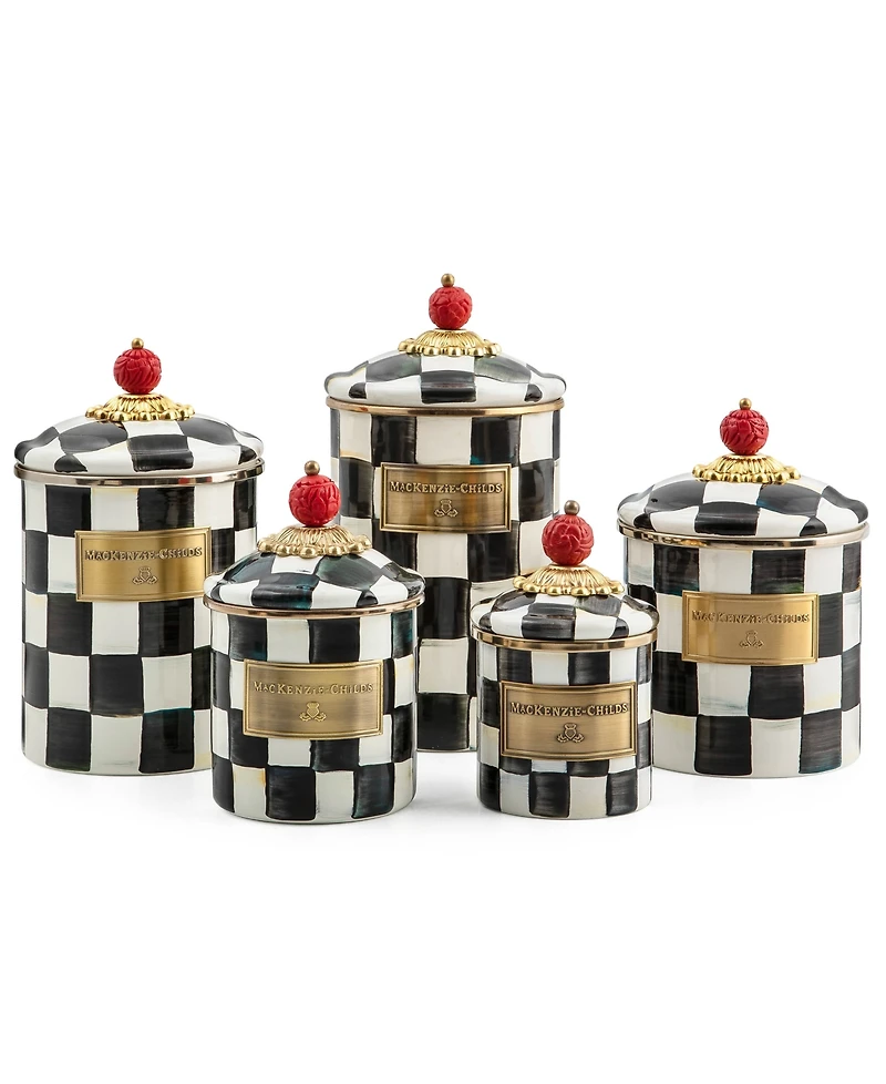 Mackenzie-Childs Courtly Check Mini Canister