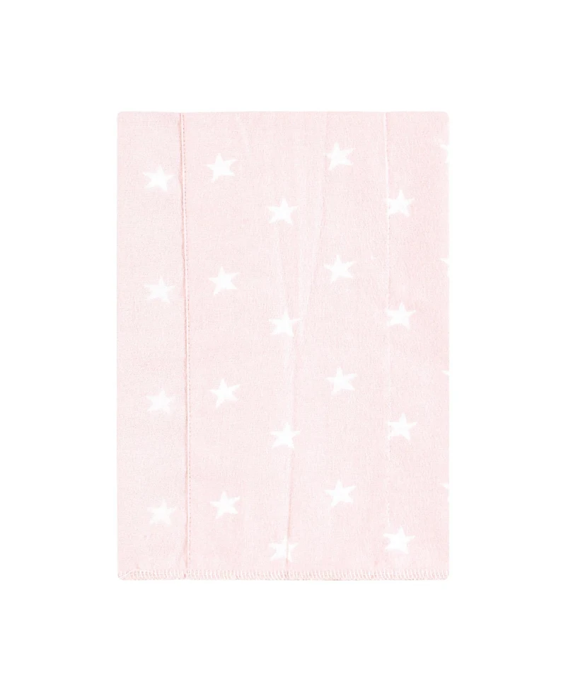 Hudson Baby Girls Gentle Cotton-Blend Flannel Burp Cloths Value Set